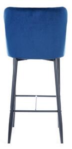 Barová židle FAREL B H-1 VELVET, 42x109x46, bluvel 14 - šedá