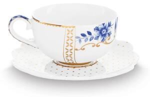 Pip Studio Royal White espresso šálek s podšálkem 100ml, bílý