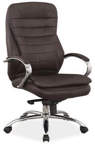 Kancelářská židle Q-154, 116-122x65x53x51-57, hnědá