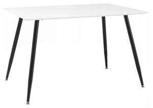 Jídelní stůl FLORO, 120x75x80, bílá/černá
