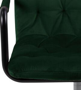 Scandi Tmavě zelená sametová konferenční židle Corey