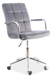 Dětská židle Q-022 VELVET, 51x87-97x40, bluvel 14, šedá