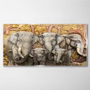 Obraz na skle Obraz na skle Zvířata stromů slonů