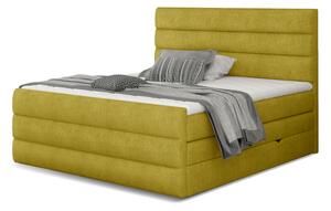 Čalouněná postel boxspring CARAMELLA + topper, 140x200, omega 68