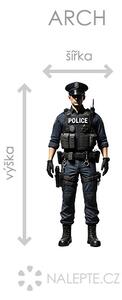 Policista textilní přelepitelná samolepka na zeď arch 18 x 47 cm