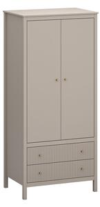 Skříň dvoudveřová se zásuvkami Kleo 91x201x61 cm Taupe