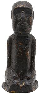 House Doctor Tmavě hnědá cementová soška Moai 15 cm