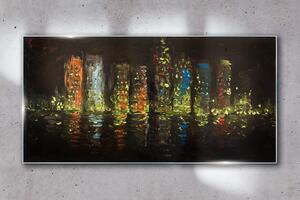 Obraz na skle Obraz na skle Abstrakce městské světla