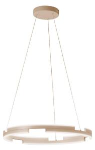 FISCHER & HONSEL Závěsné světlo LED Circly, písková barva, Ø 60 cm, kov,, stmívatelný, Krémová / jantar, Obývací pokoj / jídelna, kov, Moderní
