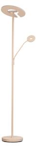 FISCHER & HONSEL LED stojací lampa Dent, písková, 180 cm, kov, 2-flg., stmívatelný, Krémová / jantar, Obývací pokoj / jídelna, kov, Moderní, Lampička na čtení