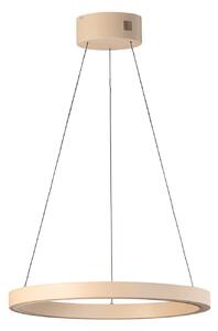 FISCHER & HONSEL Závěsné světlo LED Silvio, Ø 60 cm, písková barva, kov,, stmívatelný, Krémová / jantar, Obývací pokoj / jídelna, kov, Moderní
