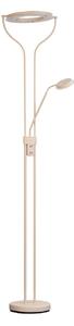 FISCHER & HONSEL LED stojací lampa Davos, písková, výška 180 cm, 2-křídlá,, stmívatelný, Krémová / jantar, Obývací pokoj / jídelna, kov, Lampička na čtení