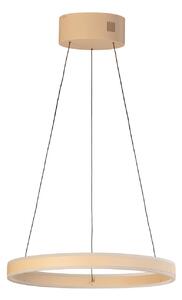 FISCHER & HONSEL Závěsné světlo LED Silvio, Ø 50 cm, písková barva, kov,, stmívatelný, Krémová / jantar, Obývací pokoj / jídelna, kov, Moderní