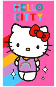 Dětský ručník Hello Kitty - motiv Rainbow - 100% bavlna - 30 x 50 cm