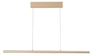 FISCHER & HONSEL Závěsné světlo LED Borena, písková barva, délka 113 cm, kov, stmívatelný, Krémová / jantar, Obývací pokoj / jídelna, kov