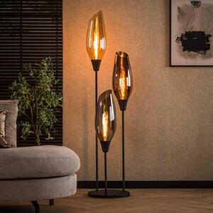 ZIJLSTRA Stojací lampa Mixture, 178 cm, vícebarevná, 3 žárovky, sklo/kov, Vícebarevná, Obývací pokoj / jídelna, Sklo, Moderní