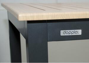 Doppler EXPERT WOOD antracit - gastro hliníkový stůl 90x90x75cm
