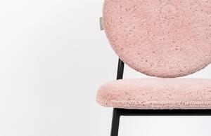Růžová látková jídelní židle ZUIVER MIST