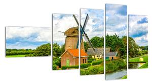 Obraz větrného mlýna (110x60cm)