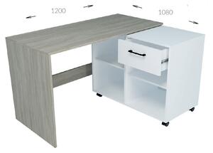 Pracovní stůl STAN dub sonoma/bílá