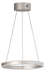 FISCHER & HONSEL Závěsné světlo LED Silvio, Ø 50 cm, matný nikl, kov,, stmívatelný, Hliník / šedá / zinek, Obývací pokoj / jídelna, kov, Moderní