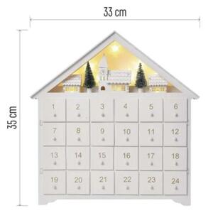 LED Adventní kalendář 8xLED/2xAA bílá
