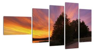 Barevný západ slunce - obraz (110x60cm)