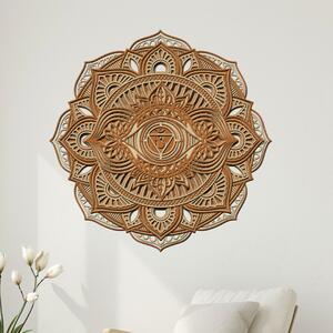 Dřevěná 8 vrstvá mandala ROVNOVÁHY | Rozměry (cm): 60x60 | Zvolte barvu dekoru: Třešeň-Javor