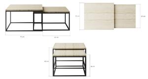 Konferenční stolek CLAR, 75/65x42/36x75/65, sonoma