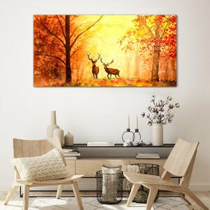 Obraz na skle Obraz na skle Podzimní lesní jelen