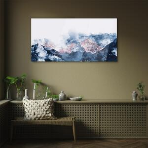 Obraz na skle Obraz na skle Moderní akvarel hory