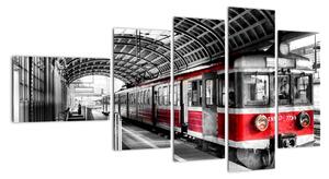 Vlakové nádraží - moderní obraz (110x60cm)