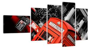 Londýnská telefonní budka - moderní obrazy (110x60cm)