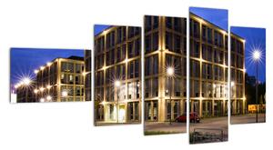 Osvětlené budovy - obraz (110x60cm)