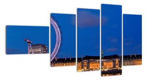 Londýnské oko v noci - obraz (110x60cm)