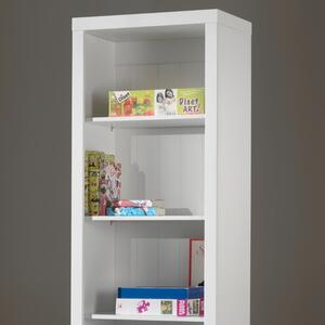 Bílá dřevěná knihovna Vipack Robin 204 x 60 cm
