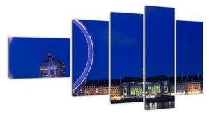 Noční Londýnské oko - obrazy (110x60cm)