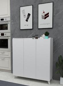 SOFT třídveřová komoda, bílá