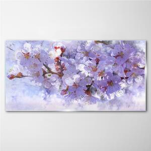 Obraz na skle Obraz na skle Malování větví květiny