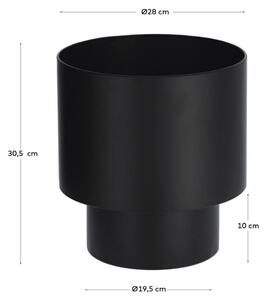 Černý kovový květináč Kave Home Mash Ø 28 cm