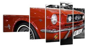 Červené auto - obraz (110x60cm)