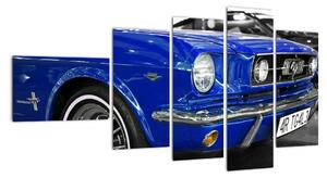 Modré auto - obraz (110x60cm)