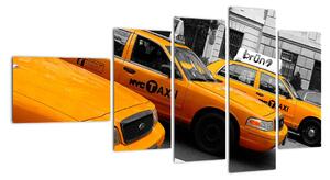 Žluté taxi - obraz (110x60cm)