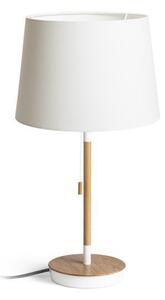 KEITH/AMBITUS 30 stolní s USB Polycotton bílá/buk 230V E27 11W - RED - DESIGN RENDL