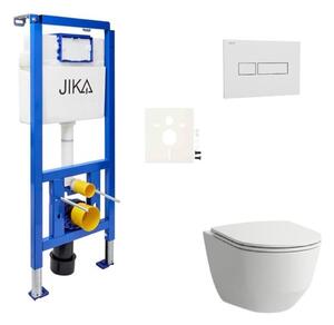 Cenově zvýhodněný závěsný WC set Jika do lehkých stěn / předstěnová montáž + WC Laufen SIKOJSL1