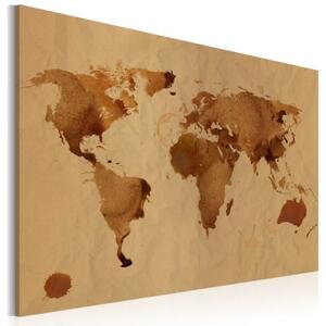 Obraz - The World painted with coffee