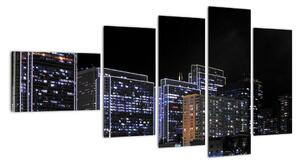 Obraz nočního města (110x60cm)