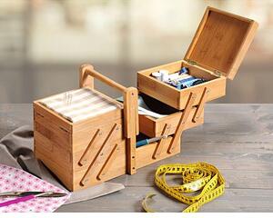 Organizér na šicí potřeby, 29 x 19 x 16,5 cm, bambus KESPER 58710