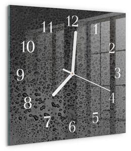 Skleněné hodiny Kapky vody zskb-30x30-00082262