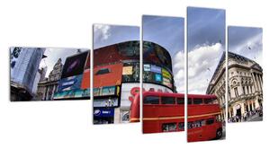 Červený autobus v Londýně - obraz (110x60cm)